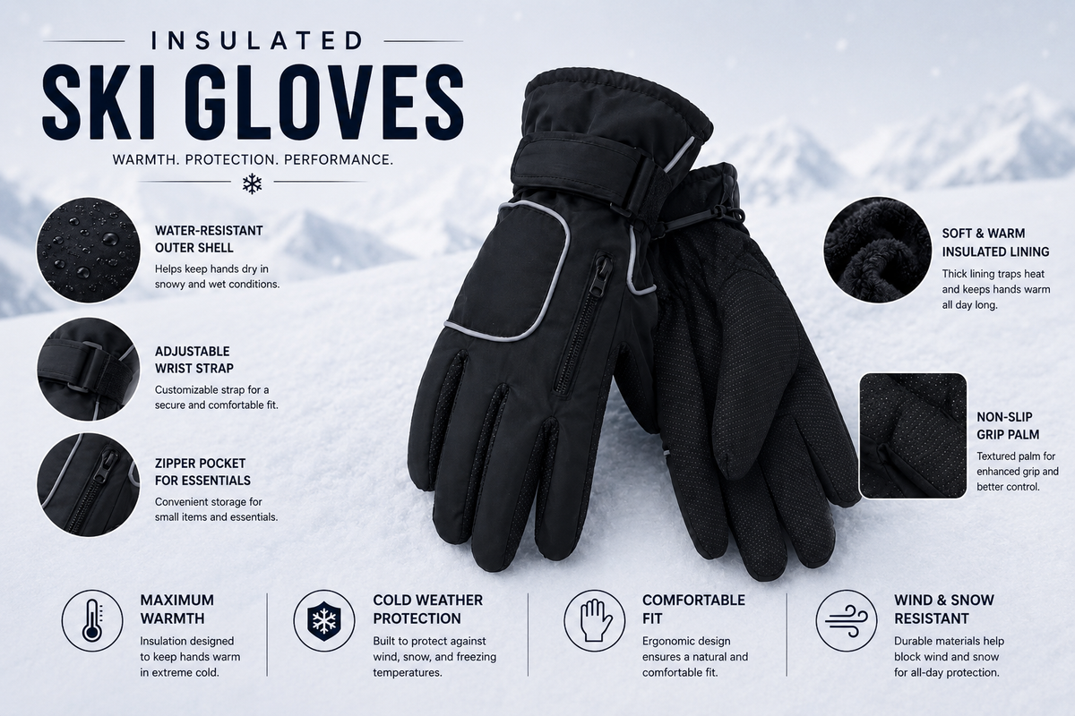 Winter Gloves — Chenille, Touchscreen, Thermal & Insulated Ski Gloves (Wholesale & Bulk)