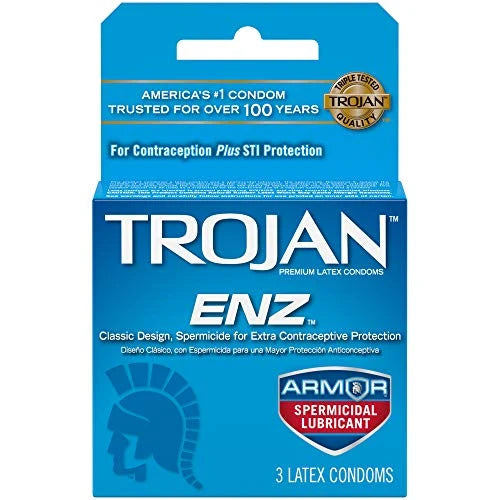 TROJAN Condom Enz Spermicide 3s 6 Per Package - Grocer wholesale