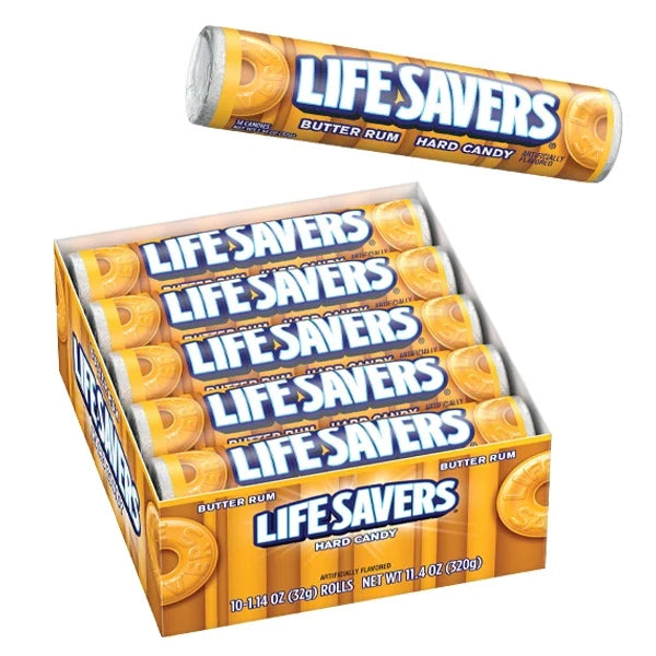 LifeSavers Rolls - Butter Rum - 20ct Display Box - Grocer wholesale
