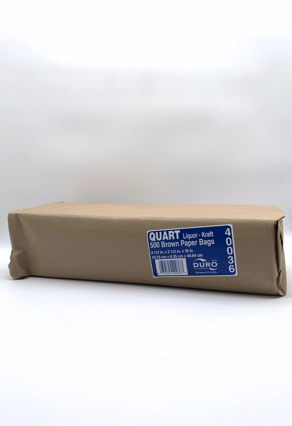 Duro quart liquor kraft 500 paper bags - Grocer wholesale