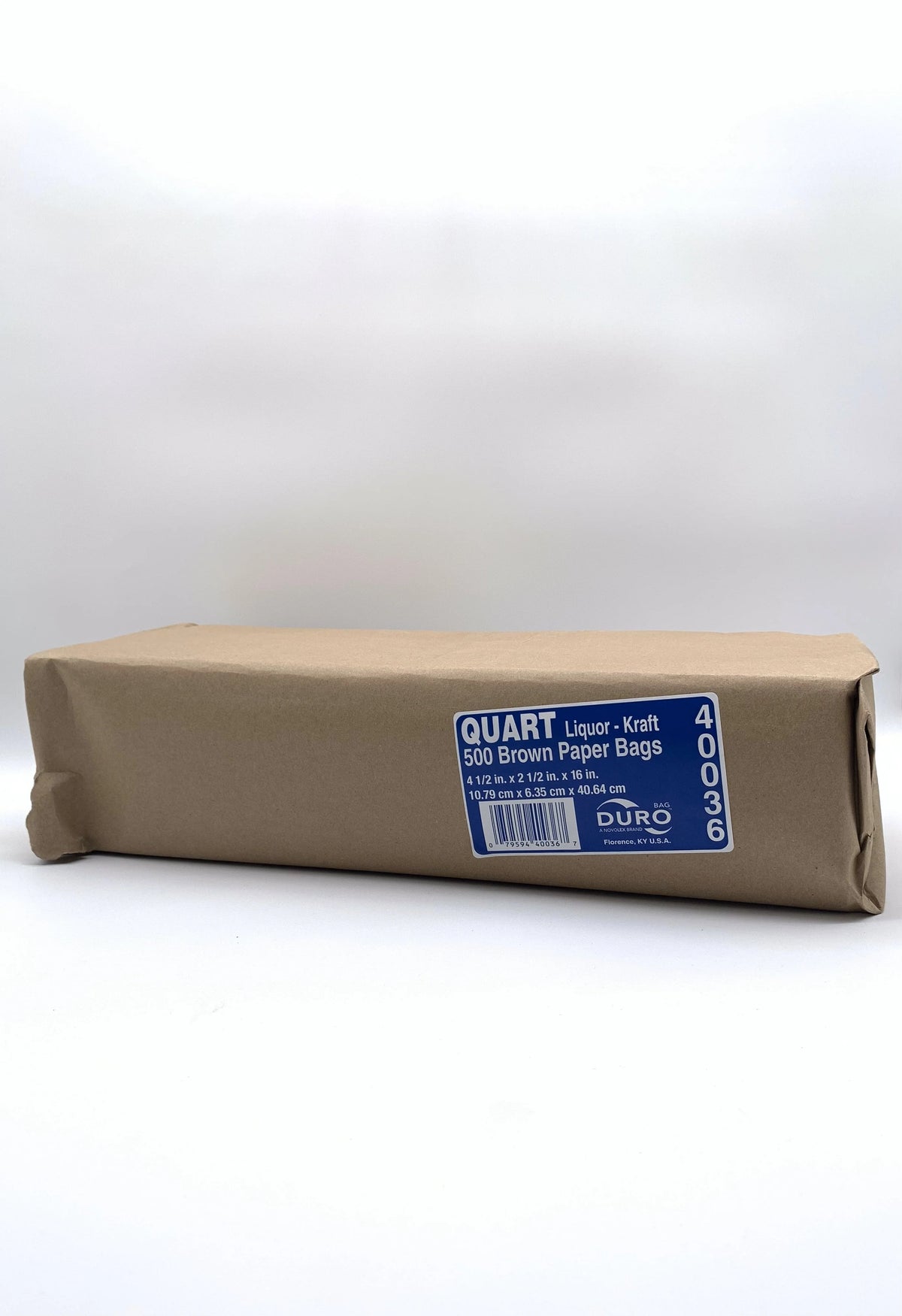 Duro quart liquor kraft 500 paper bags - Grocer wholesale