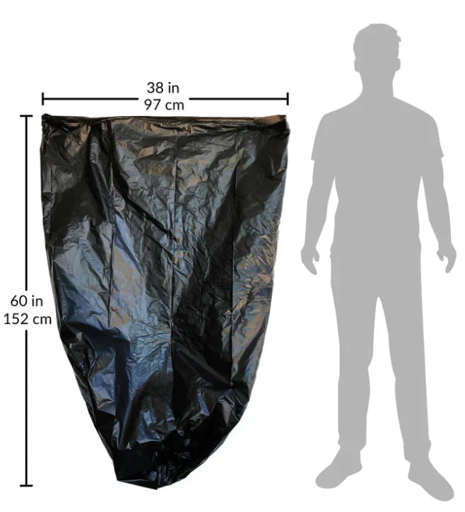 100ct-Large 55-60 Gallon Heavy Duty Trash Can Bags - Grocer wholesale
