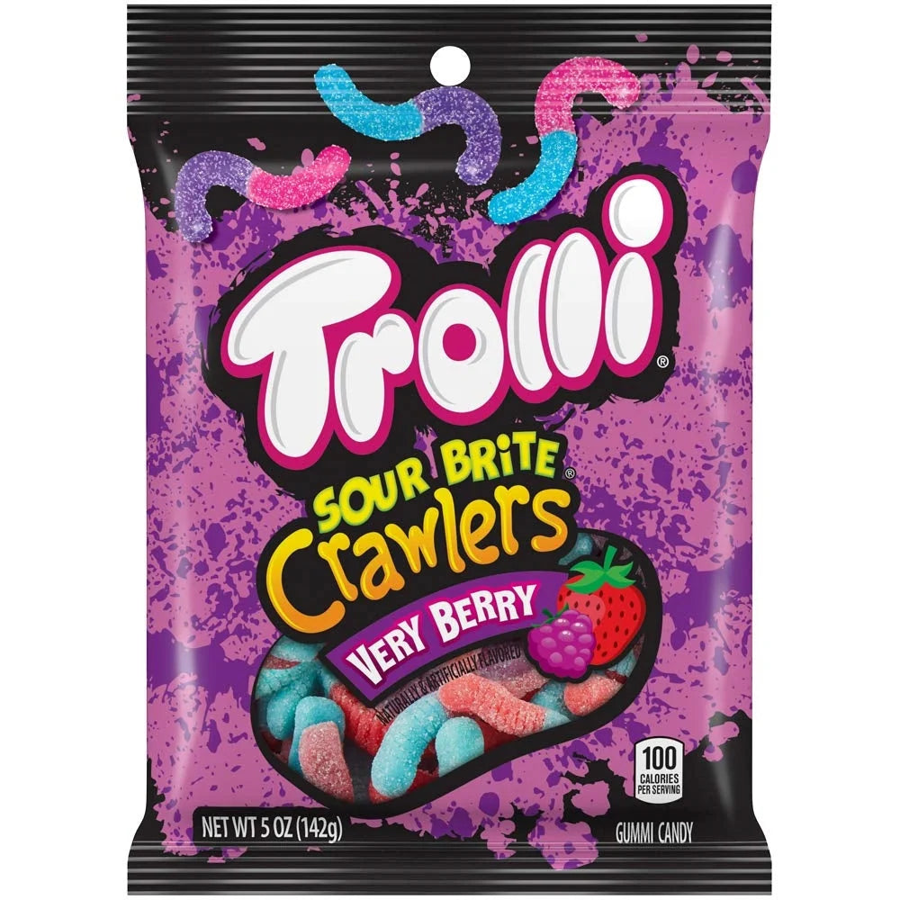 Trolli Sour Brite Crawlers Very Berry - 4.25oz Bag - Grocer wholesale