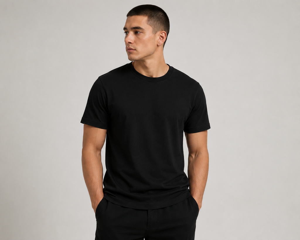 Round Neck T-Shirts — Blank 100% Cotton Crew Neck Tee (Wholesale & Bulk)