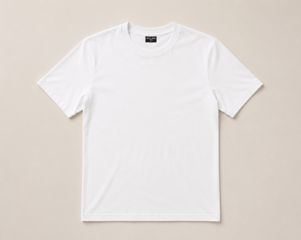 Round Neck T-Shirts — Blank 100% Cotton Crew Neck Tee (Wholesale & Bulk)