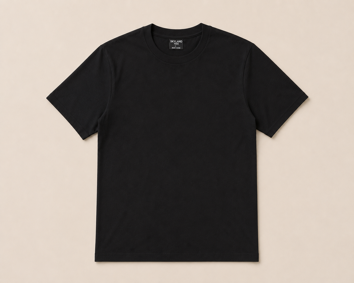 Round Neck T-Shirts — Blank 100% Cotton Crew Neck Tee (Wholesale & Bulk)