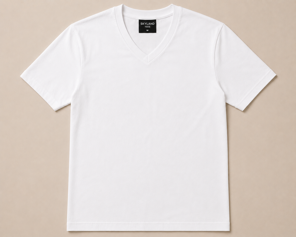 V-Neck T-Shirts — Blank Cotton V Neck Tee (Wholesale & Bulk)