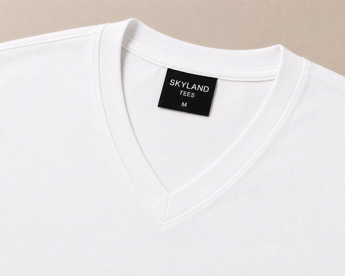 V-Neck T-Shirts — Blank Cotton V Neck Tee (Wholesale & Bulk)