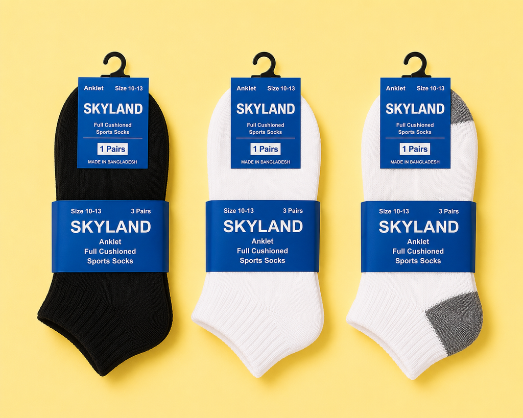 Ankle Socks — Full Cushion Low Cut Ankle Socks (Wholesale & Bulk) 12ct
