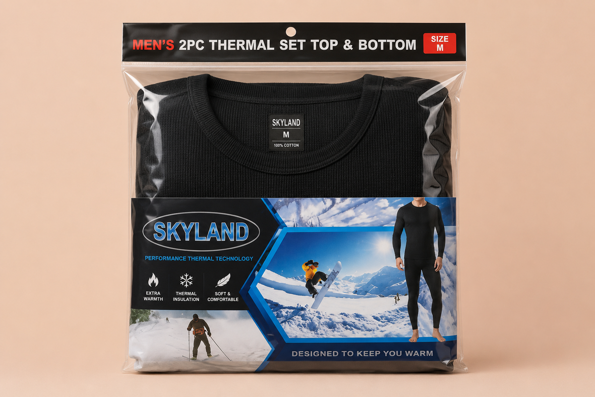 Thermal Set — Waffle Knit Thermal Top & Bottom Long Johns (Wholesale & Bulk)