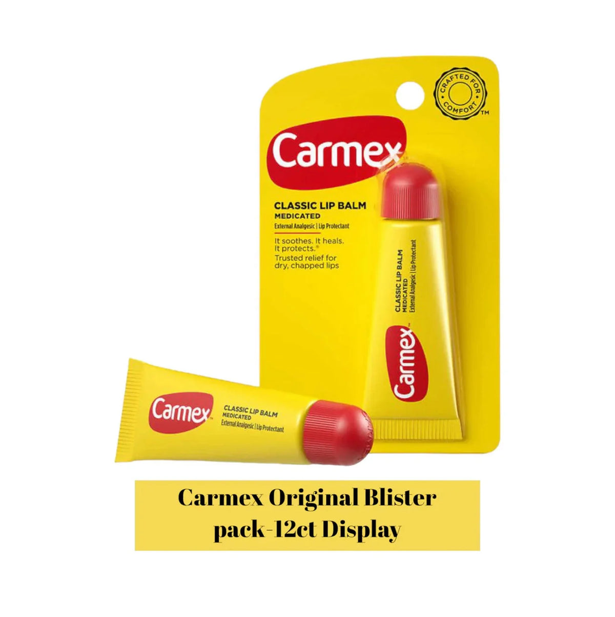 Original Carmex Moisturizing Lip Balm Display Box 12 Tubes - Grocer wholesale