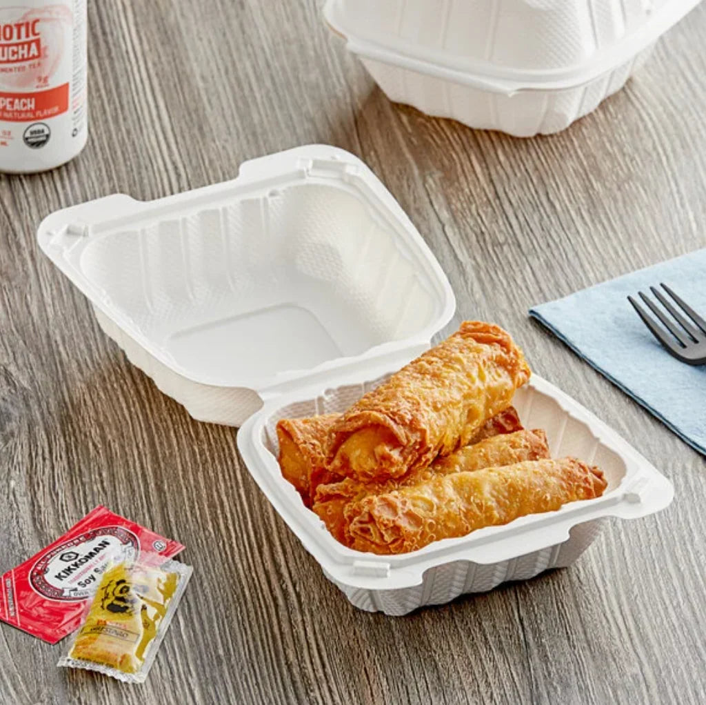 Himson 6"x6" hinged container 250 pcs - Grocer wholesale