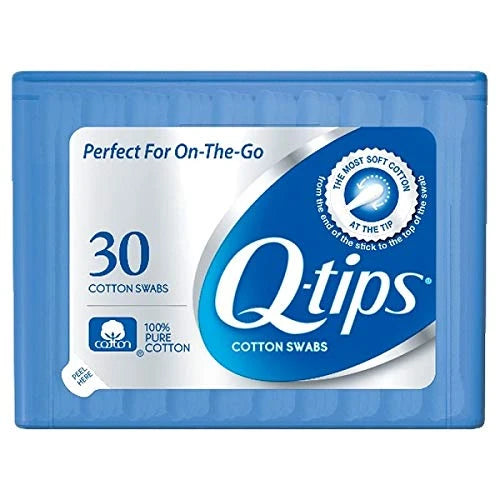 Q-tips Cotton Swabs 30ct Travel Box | Wholesale Case of 36 - Grocer wholesale