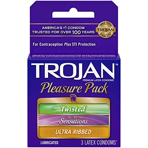 TROJAN Condom Pleasure Pack 3s 6 Per Package - Grocer wholesale