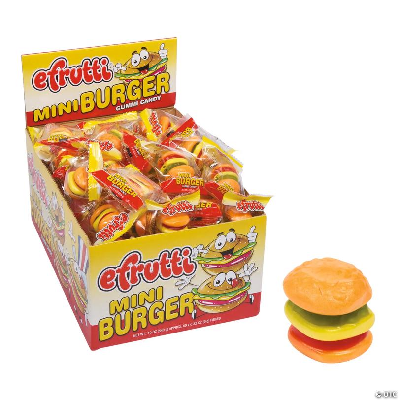 Efrutti® Mini Burger Gummi Candy - 60 Pc. - Grocer wholesale