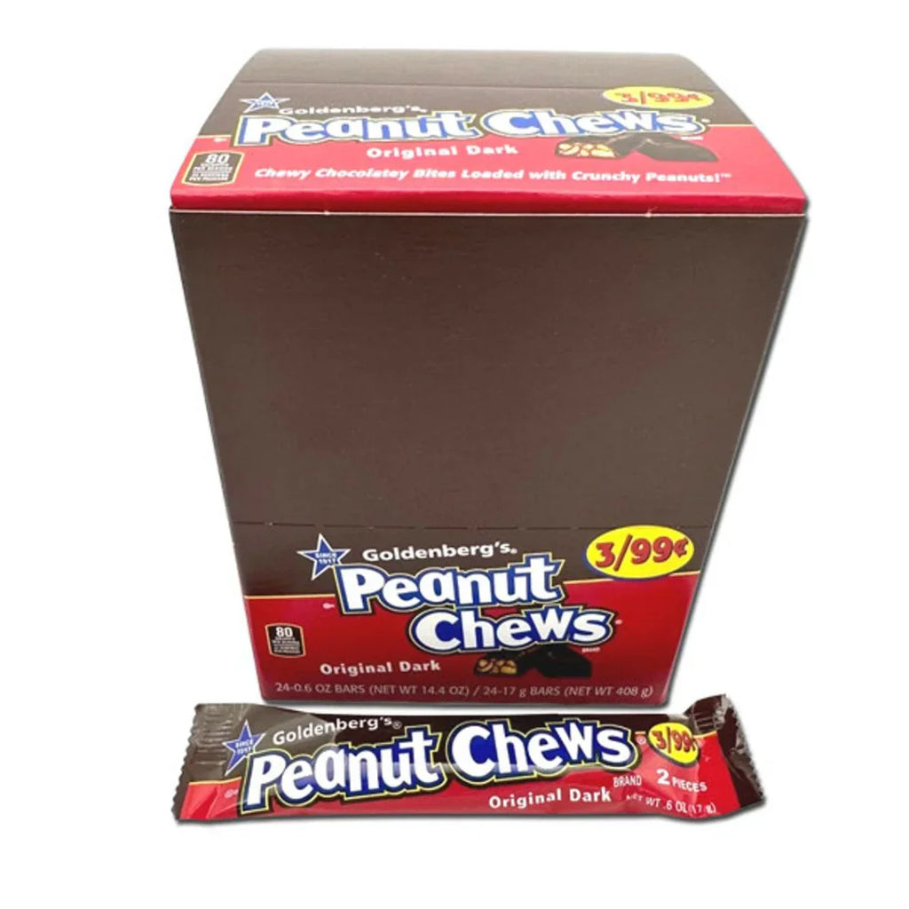 Goldenberg's Peanut Chews Original Dark 24Bars 17g - Grocer wholesale
