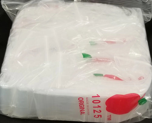10125 Original Apple Bags 1" x 1.25"- CLEAR - Grocer wholesale