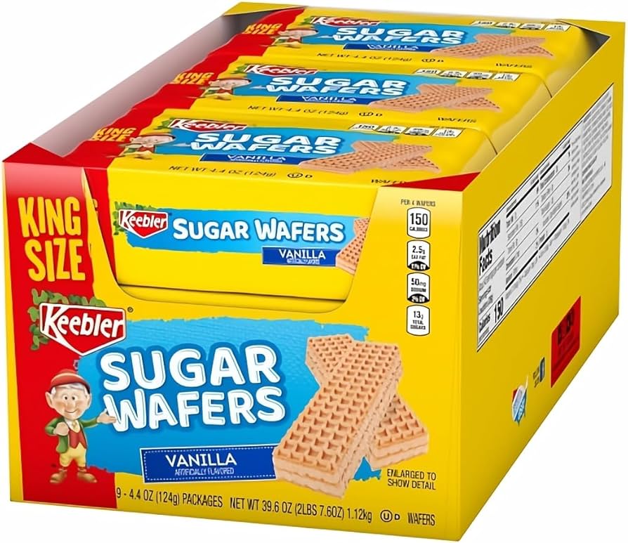Keebler Vanilla Sugar Wafers 4.4 oz King Size Bars 9 Count - Grocer wholesale