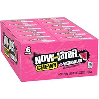 Now & Later Original Watermelon, .93 Ounce, Pack Of 24 - Grocer wholesale