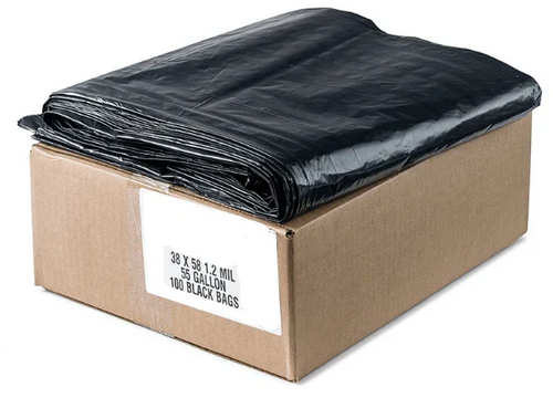 100ct-Large 55-60 Gallon Heavy Duty Trash Can Bags - Grocer wholesale
