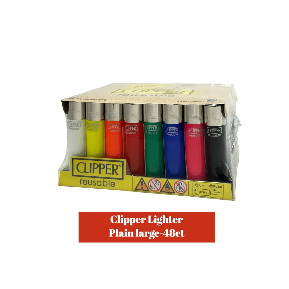 Clipper Lighters Plain Large- 48ct - Grocer wholesale