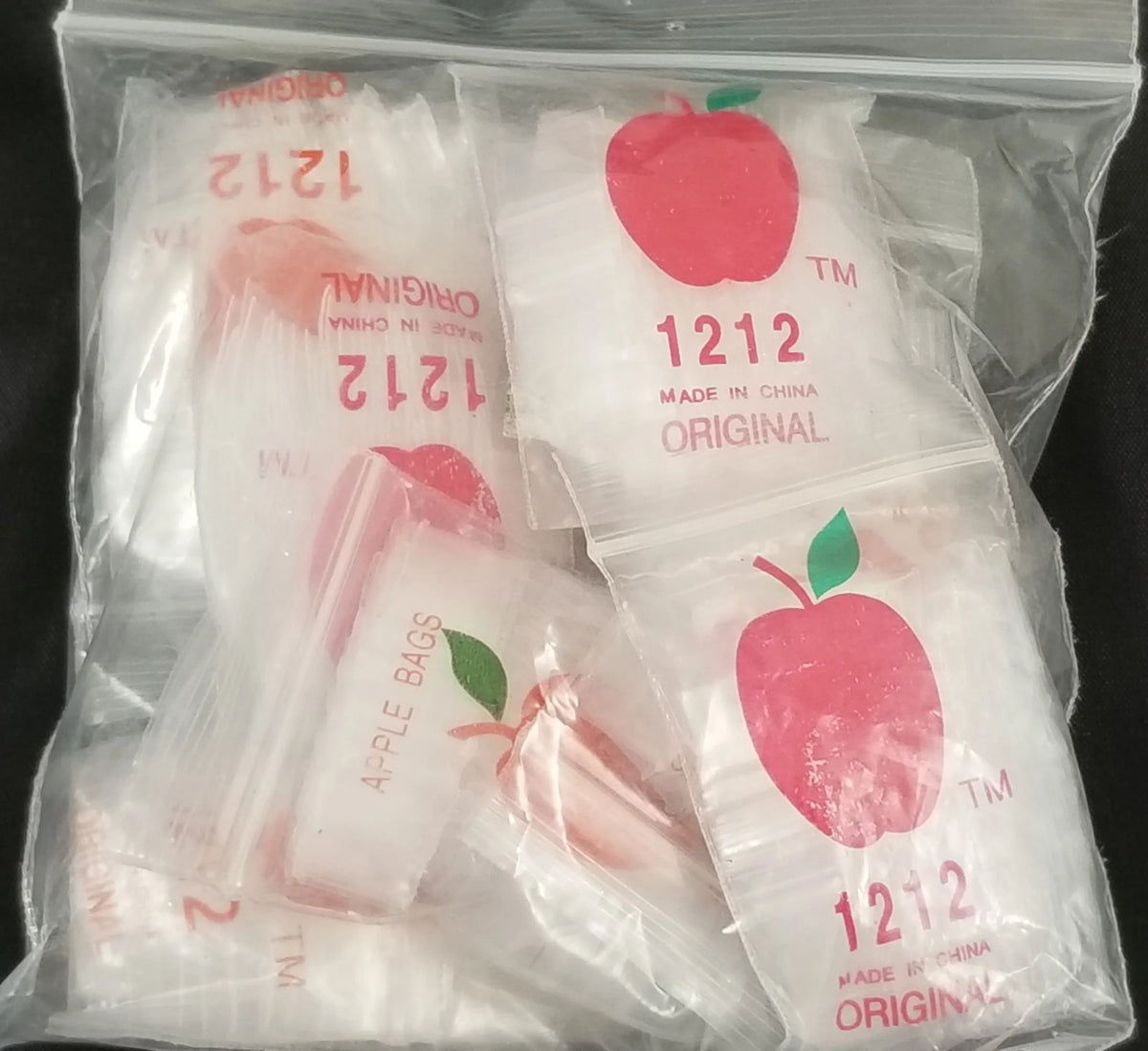 1212 Original Apple Bags 1/2" x 1/2"- CLEAR - Grocer wholesale