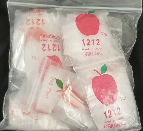 1212 Original Apple Bags 1/2" x 1/2"- CLEAR - Grocer wholesale