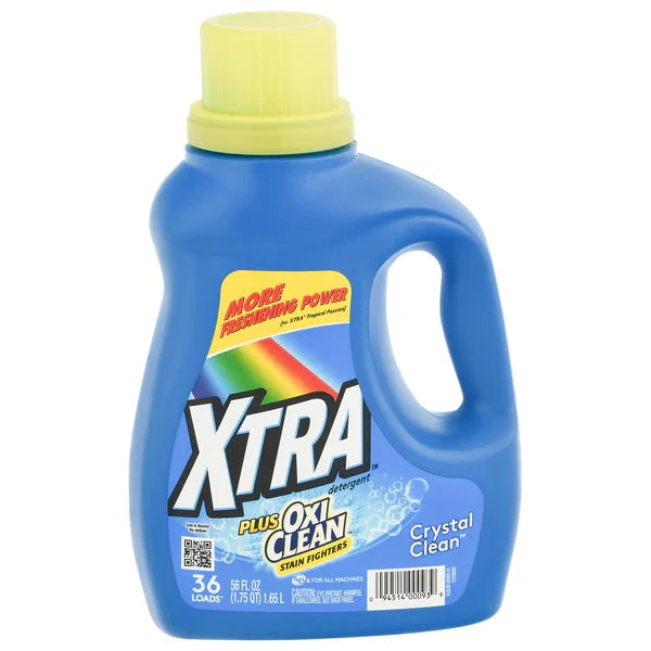 Xtra Liquid Laundry Detergent Plus Oxi - 56oz/6pk - Grocer wholesale