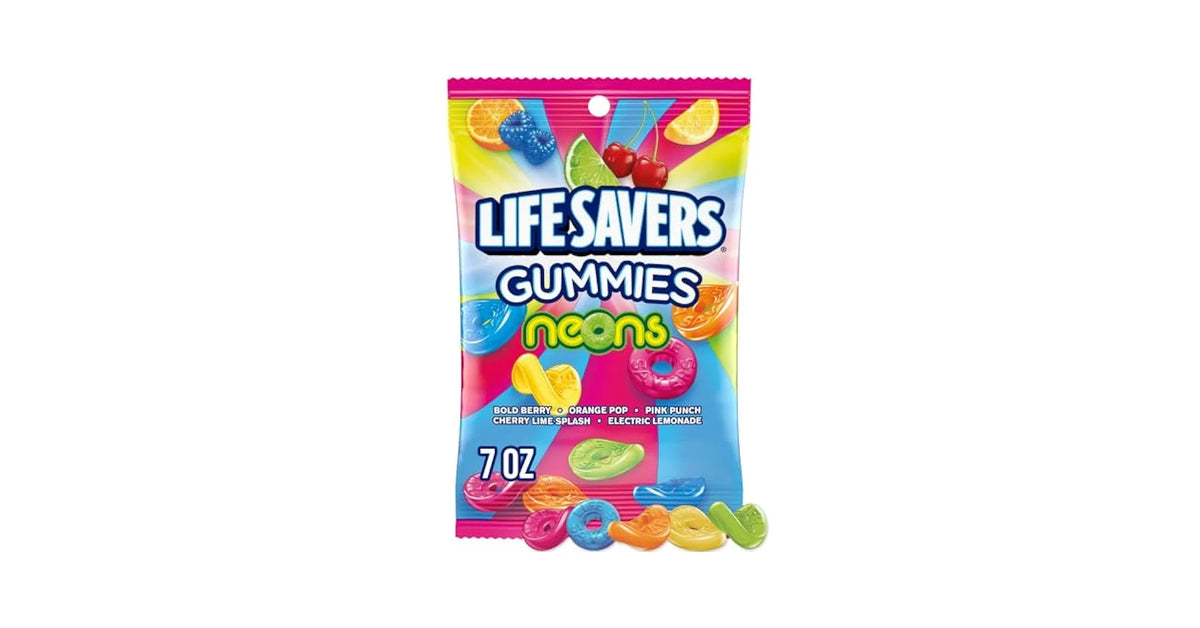 Lifesaver Gummi Neon 12-7Oz Brown Box - Grocer wholesale
