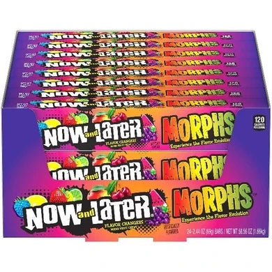 Now and Later Morphs Flavor-Changing Candy Bars, 2.44 oz — Singles, Multi-Packs & 24-Count Case - Grocer wholesale