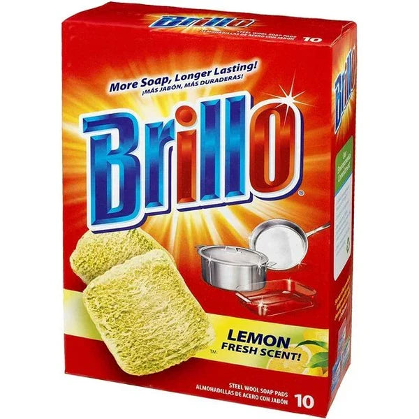 Brillo Steel Wool Soap Pads Red - 18ct/12pk - Grocer wholesale