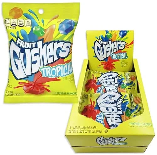 Gushers Tropical Fruit Flavored Snacks 8 Count - Grocer wholesale