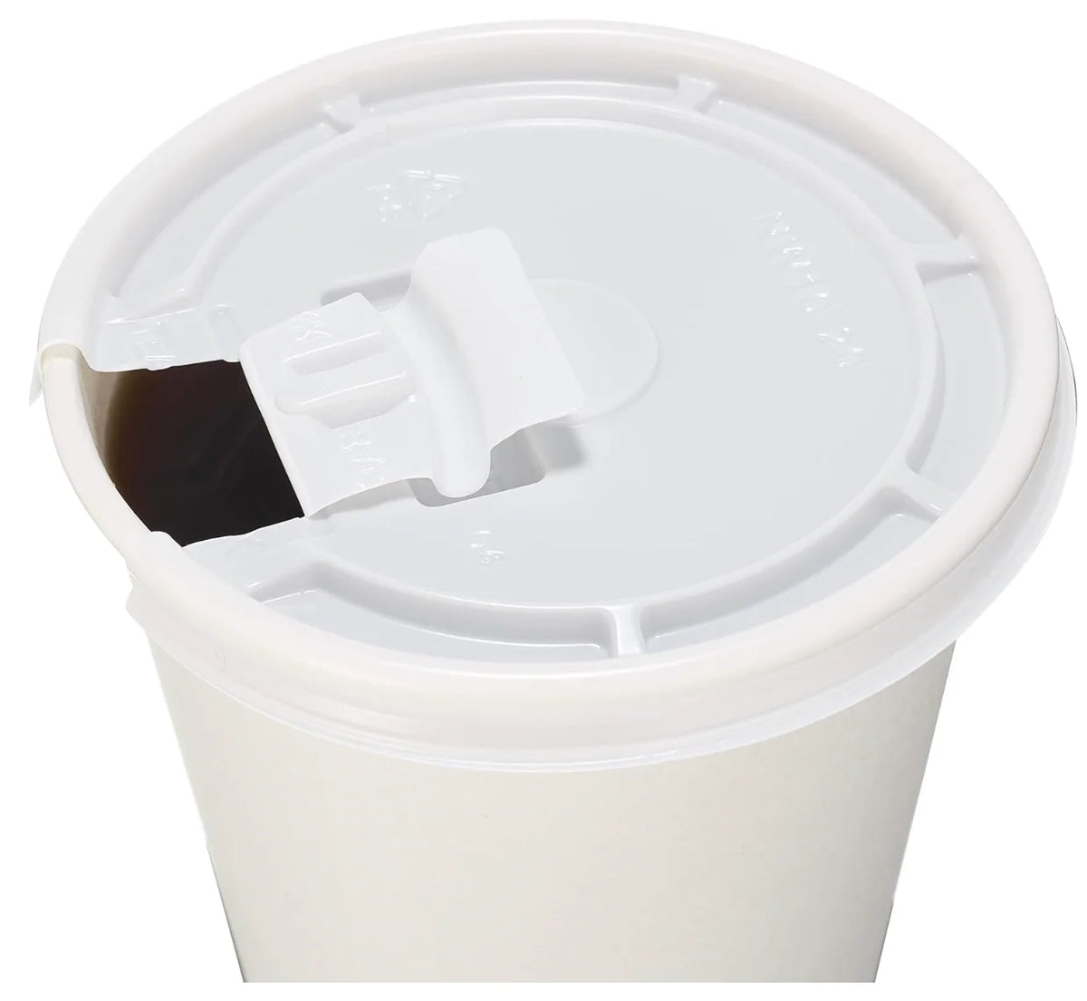 Himson white tear back coffee cup lid 10-20oz 1000ct - Grocer wholesale