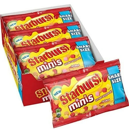 Starburst Original Minis Fruit Chews Candy, 15 Share Size Bags, 3.5 ounce each - Grocer wholesale