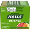 Halls Defense Vitamin C Drops Citrus 9ct Sticks, 20 Per Box | Wholesale Case of 24 - Grocer wholesale