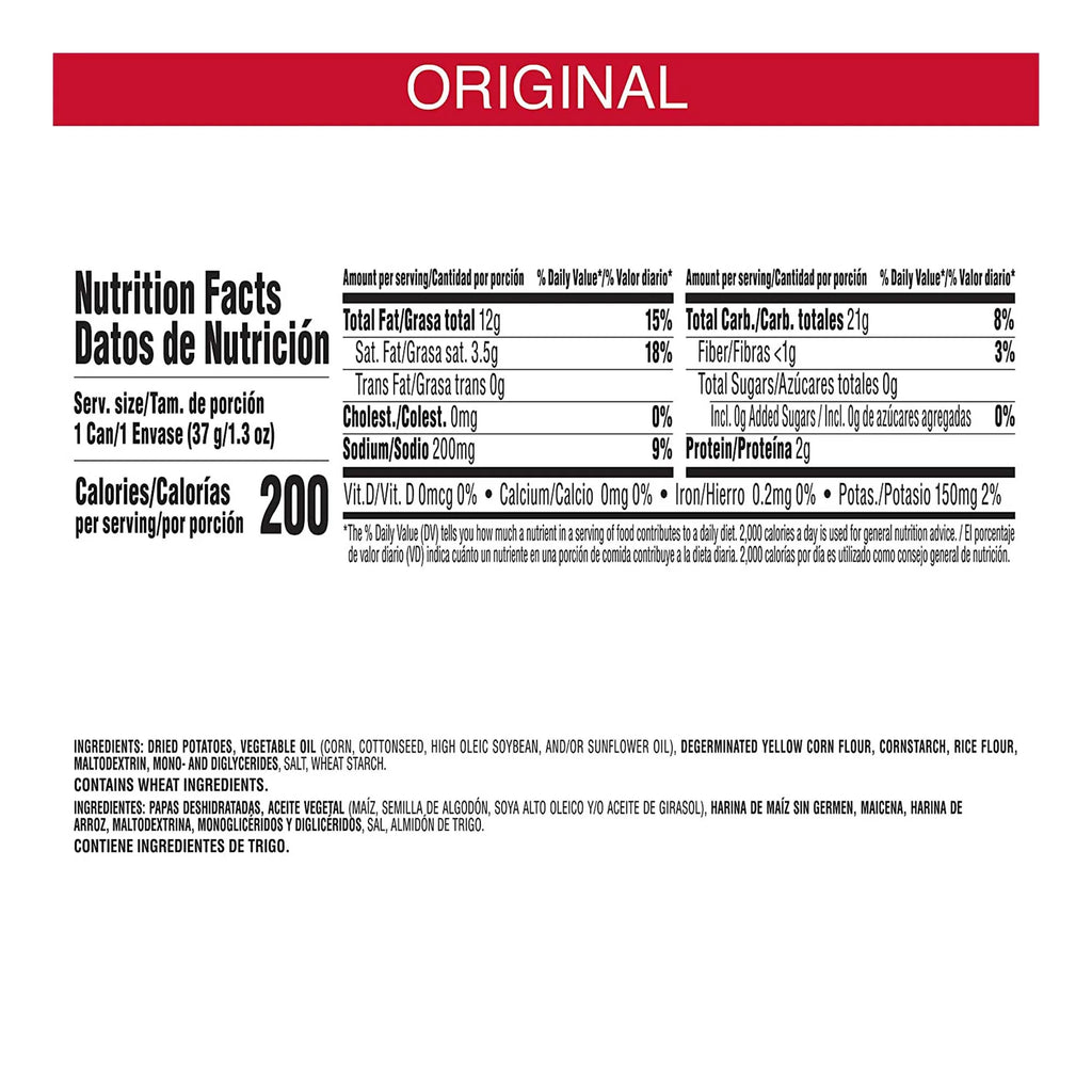 Pringles The Original Potato Crisps Chips ( 1.4 Ounce, 12 Count ) - Grocer wholesale