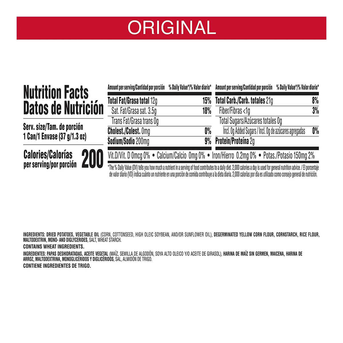 Pringles The Original Potato Crisps Chips ( 1.4 Ounce, 12 Count ) - Grocer wholesale