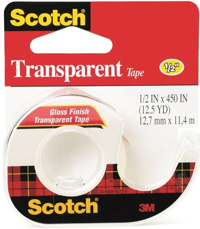 Scotch Transparent Tape 144, 0.5 in x 450 in - 8pk - Grocer wholesale