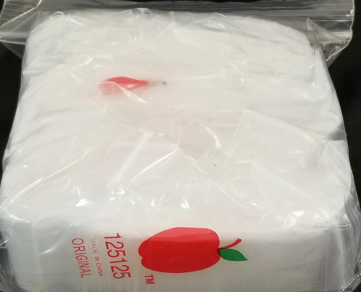 125125 Original Apple Bags 1.25" x 1.25"- CLEAR - Grocer wholesale