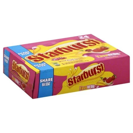 Starburst FaveREDS Fruit Chews King Size 24 Count -3.45 oz - Grocer wholesale