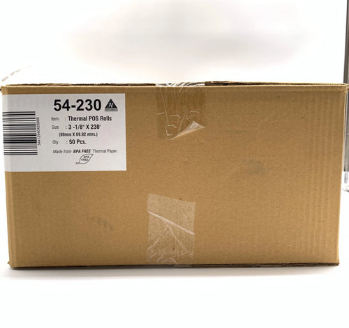 54- 230 Thermal pos 50 rolls - Grocer wholesale