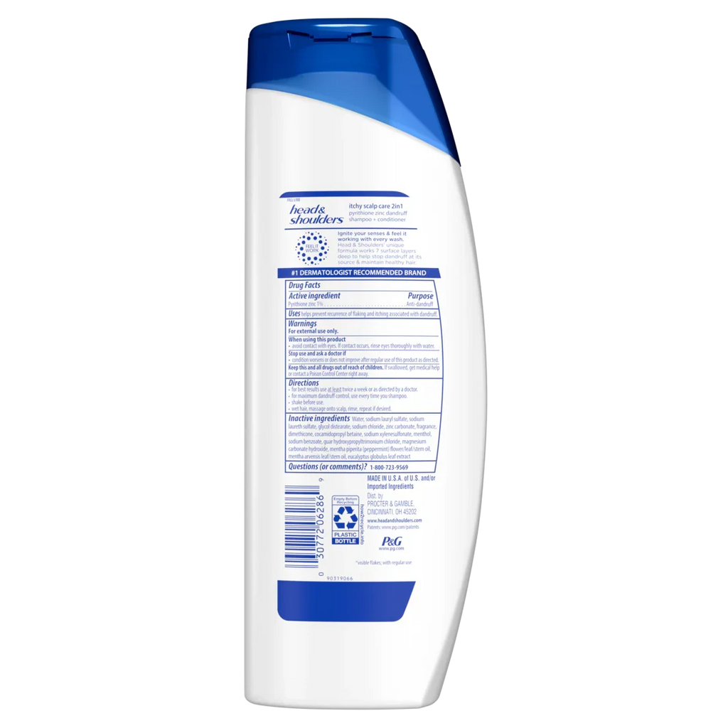 Head & Shoulders 2 in 1 Dandruff Shampoo and Conditioner Itchy Scalp Care - 12.5oz/6pk - Grocer wholesale