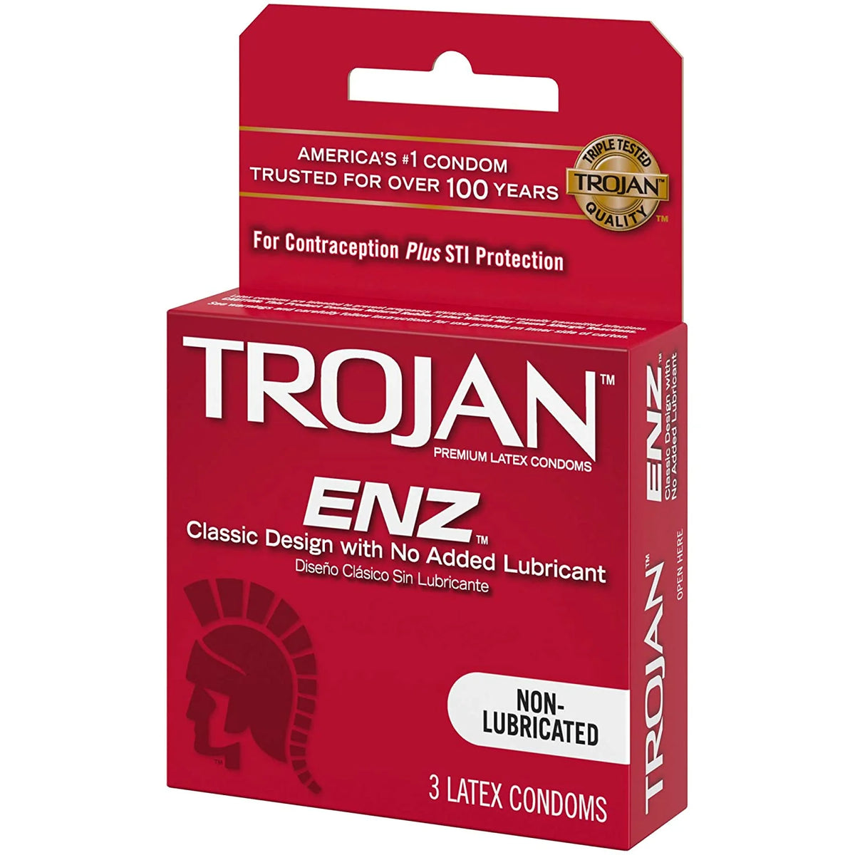 Trojan ENZ Lubricated Latex Condoms 3-Pack, 6 Per Box | Wholesale Case of 8 - Grocer wholesale