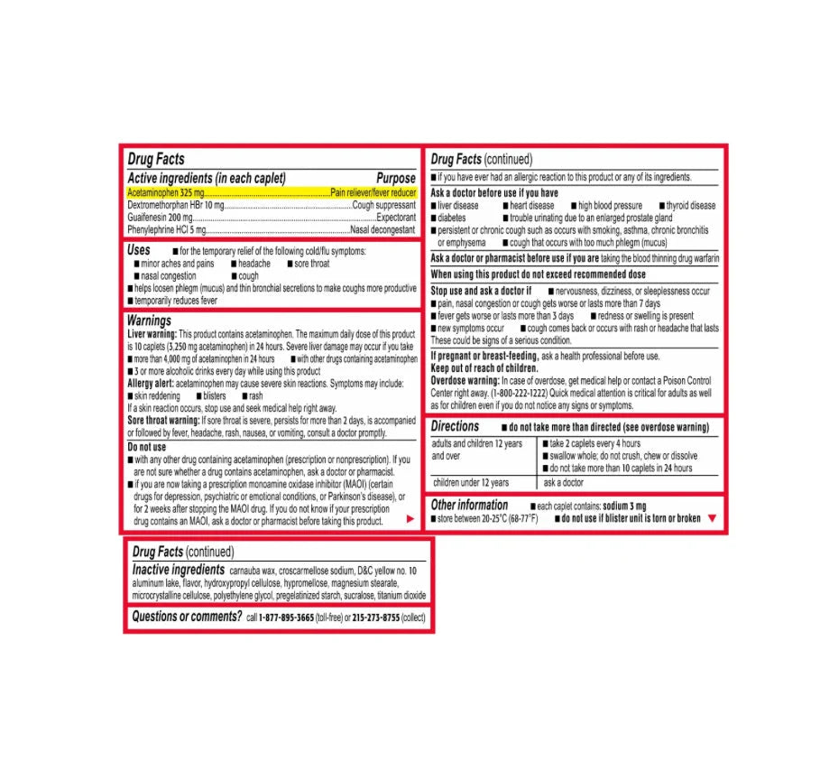 TYLENOL Cold + Flu Severe Medicine 24ct - Grocer wholesale