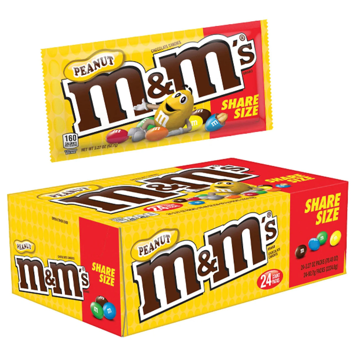 M&Ms 3.14 Oz Peanuts Share Size - Grocer wholesale